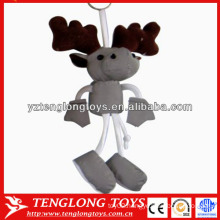 New design Christmas reflective moose toy plush keychain toy